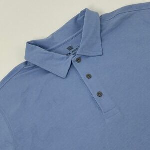 Mack Weldon Polo Shirt Men's Large Blue Short Sleeve